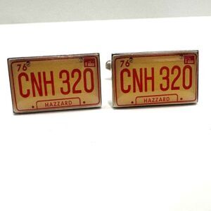 Dukes of Hazzard "General Lee" License Plate Cufflinks